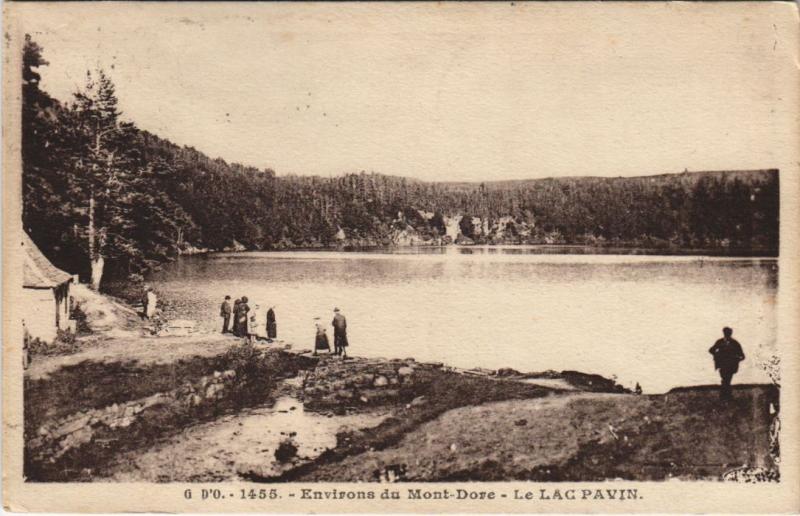 Carte postale ancienne Mont Dore Lac Pavin à Mont-Dore