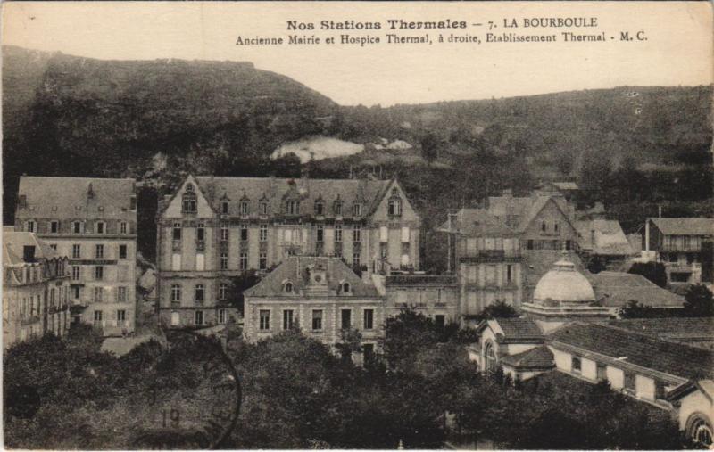 Carte postale ancienne La Bourboule Ancienne Mairie et Hospice Thermal à La Bourboule