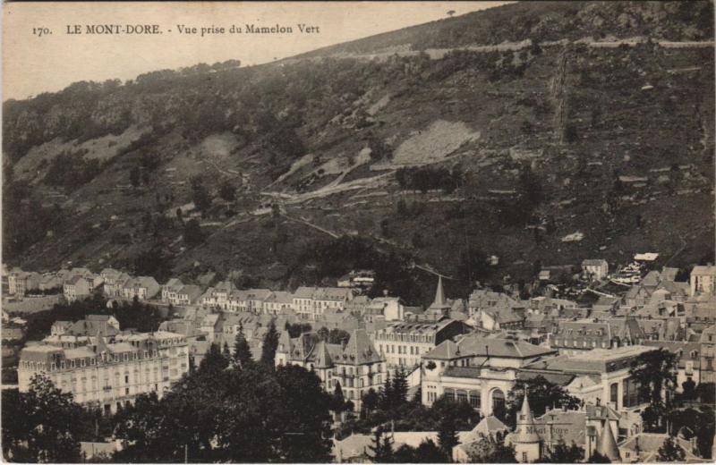 Carte postale ancienne Mont Dore vue prise du Mamelon Vert à Mont-Dore