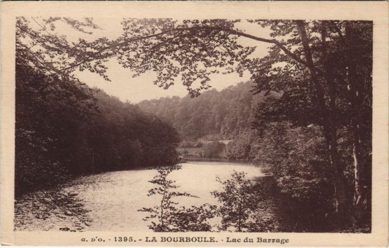 Carte postale ancienne La Bourboule Lac du Barrage à La Bourboule