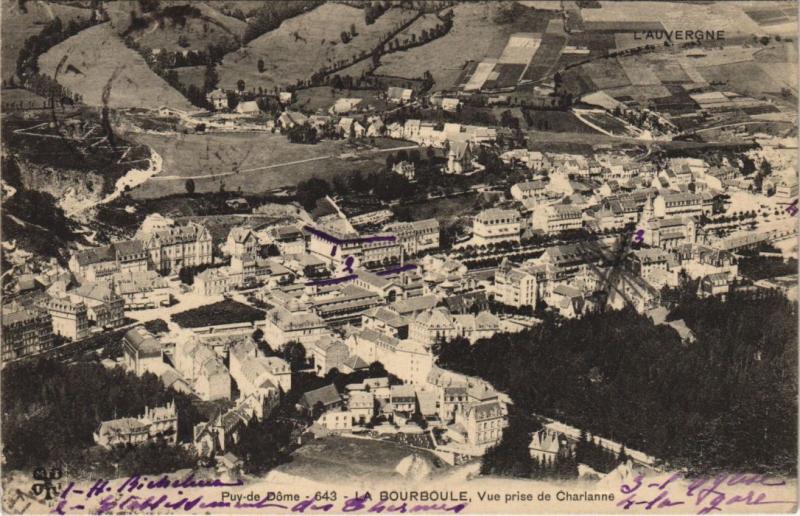 Carte postale ancienne La Bourboule vue prise de Charlanne à La Bourboule