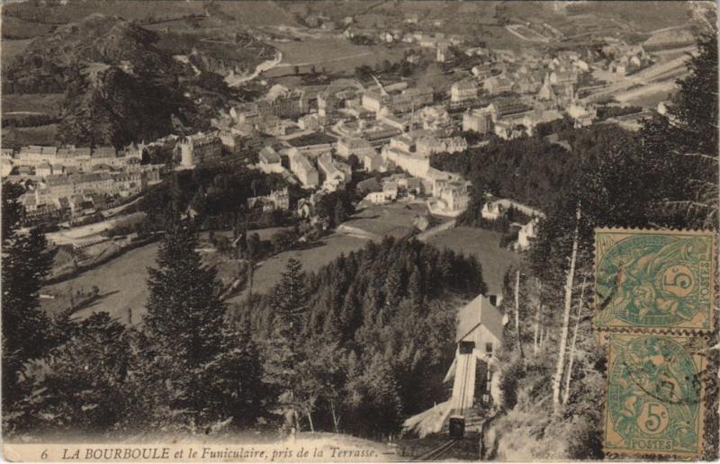 Carte postale ancienne La Bourboule et le Funiculaire à La Bourboule