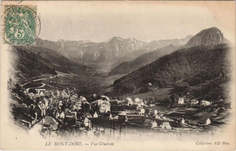 Carte postale ancienne Mont Dore vue du Chemin du Capucin à Mont-Dore