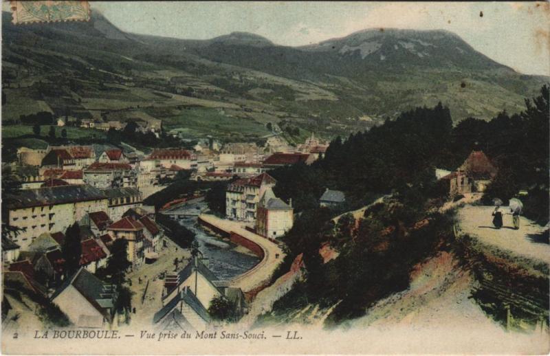 Carte postale ancienne La Bourboule vue prise du Mont Sans Souci à La Bourboule