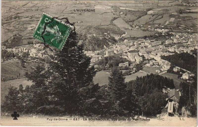 Carte postale ancienne La Bourboule vue prise du Funiculaire à La Bourboule