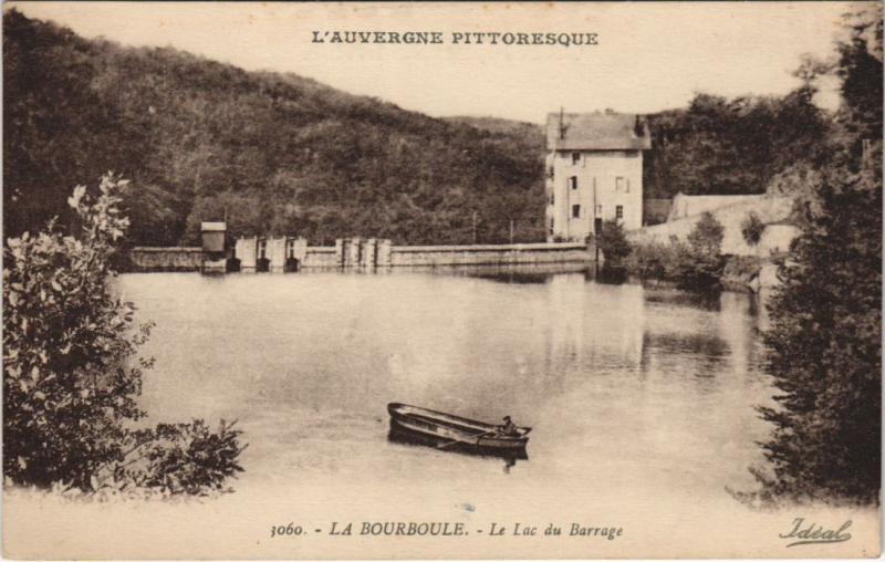 Carte postale ancienne La Bourboule Le Lac du Barrage à La Bourboule