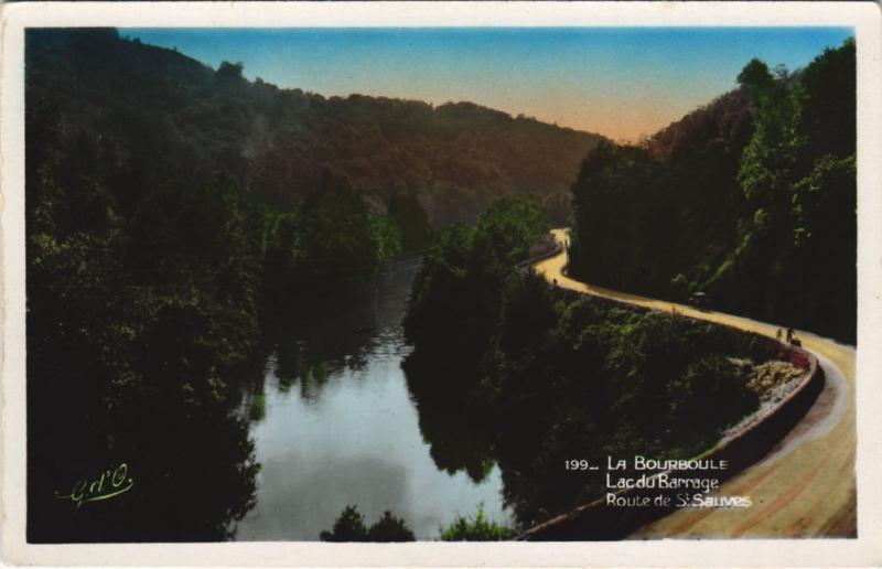 Carte postale ancienne La Bourboule Lac du Barrage à La Bourboule
