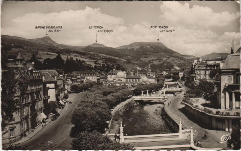 Carte postale ancienne La Bourboule Les Ponts sur la Dordogne à La Bourboule