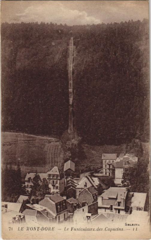 Carte postale ancienne Mont Dore Le Funiculaire des Capucins à Mont-Dore