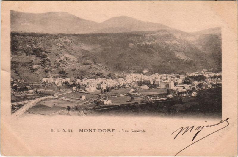 Carte postale ancienne Mont Dore vue generale à Mont-Dore