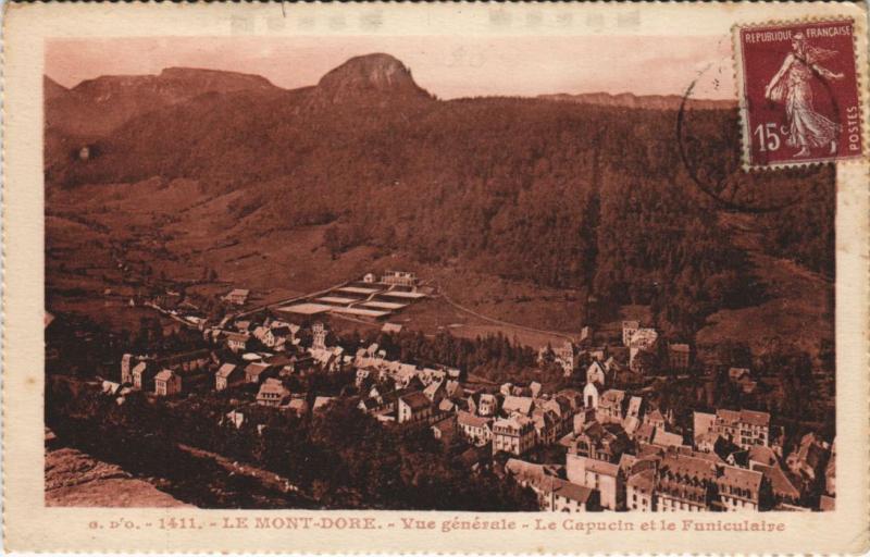 Carte postale ancienne Mont Dore Le Lac de Guery et la Chaine du Sancy à Mont-Dore