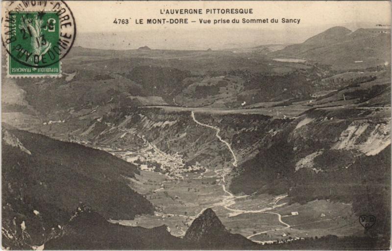 Carte postale ancienne Mont Dore vue prise du Sommet du Sancy à Mont-Dore