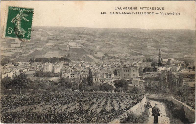 Carte postale ancienne Saint-Amant-Tallende Vue Generale à Saint-Amant-Tallende