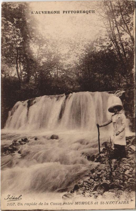 Carte postale ancienne Murols Saint-Nectaire - Un Rapide de la Couze à Murol