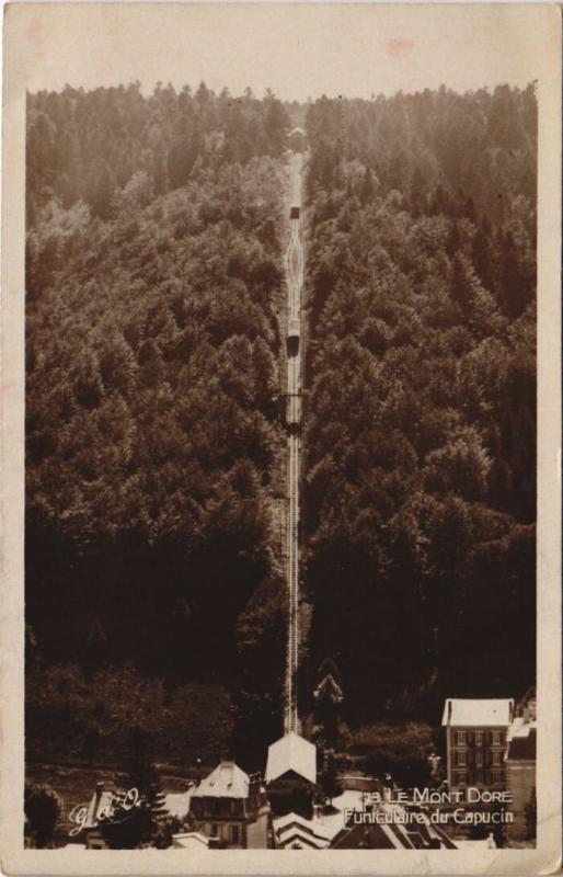 Carte postale ancienne Le Mont-Dore Funiculaire du Capucin à Mont-Dore