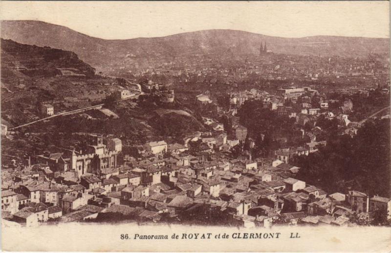 Carte postale ancienne Clermont-Ferrand Royat - Panorama à Clermont-Ferrand