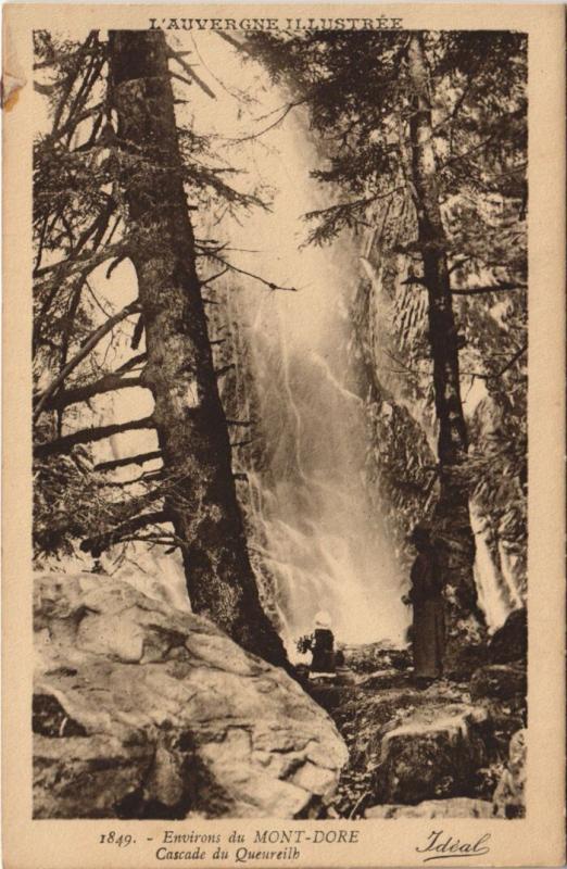 Carte postale ancienne Le Mont-Dore Environs - Cascade du Queureilb à Mont-Dore