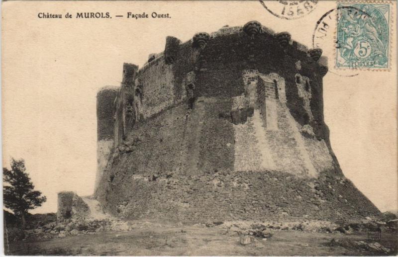 Carte postale ancienne Murols Chateau de Murols - Facade Ouest à Murol