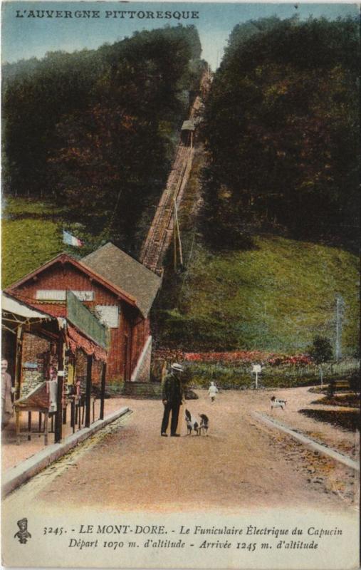 Carte postale ancienne Le Mont-Dore Le Funiculaire Electrique du Capucin à Mont-Dore