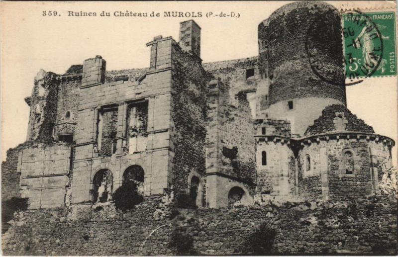 Carte postale ancienne Murols Ruines du Chateau de Murols à Murol