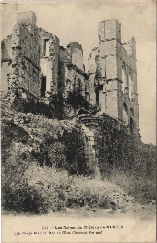 Carte postale ancienne Murols Les Ruines du Chateau de Murols à Murol