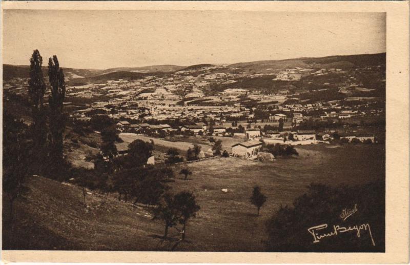 Carte postale ancienne Ambert vu du Montel à Ambert