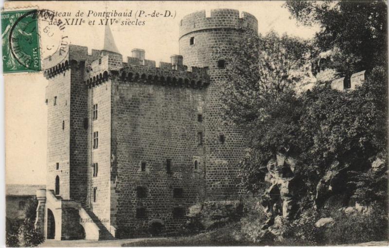 Carte postale ancienne Pontgibaud Chateau de Pontgibaud à Pontgibaud