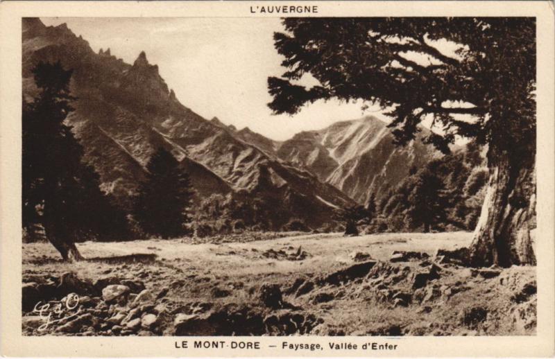 Carte postale ancienne Le Mont-Dore Paysage - Vallee d'Enfer à Mont-Dore