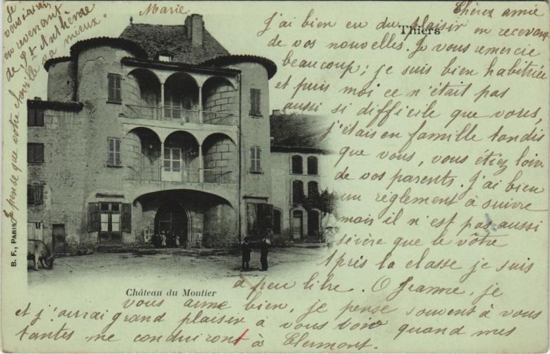 Carte postale ancienne Chateau de Moutier