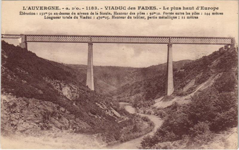 Carte postale ancienne Viaduc des Fades