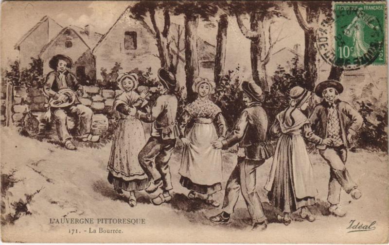 Carte postale ancienne L'Auvergne Pittoresque - La Bourree