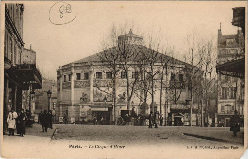 Carte postale ancienne Le Cirque d'Hiver à Paris 3e