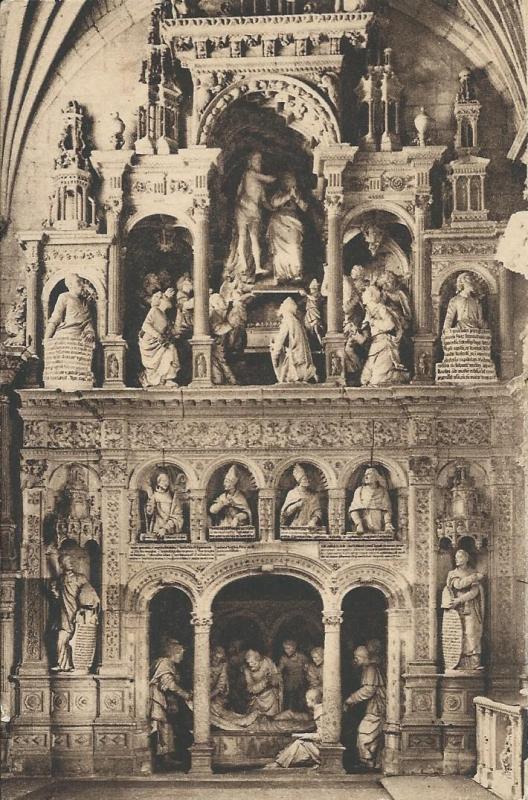 Carte postale ancienne L'ensevelissement et l'assomption de la Vierge à Solesmes