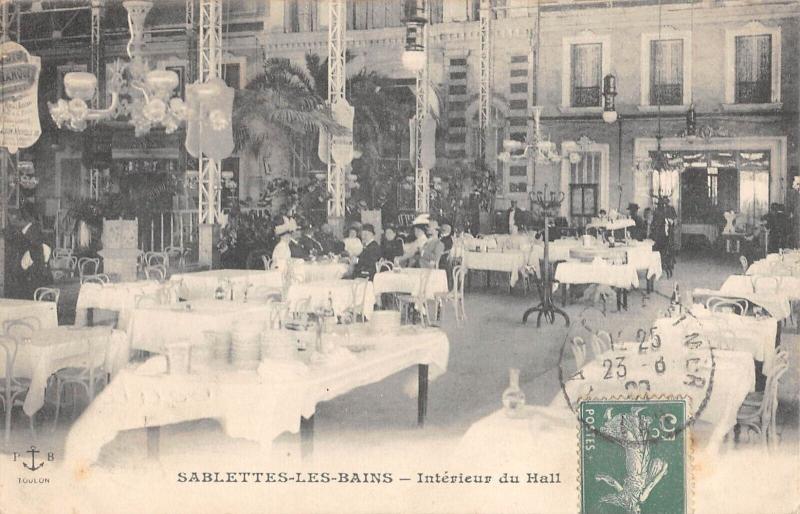 Carte postale ancienne Sablettes Les Bains - Interieur Du Hall