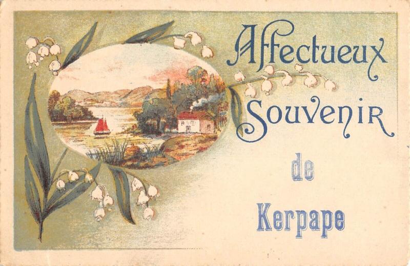 Carte postale ancienne Affectueux Souvenirs De Kerpape