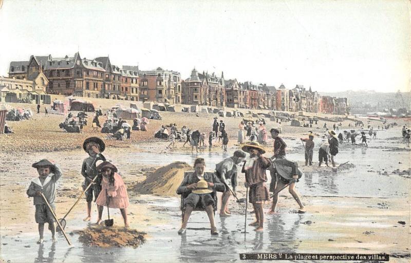 Carte postale ancienne Mers - La Plage Et Perspective Des Villas