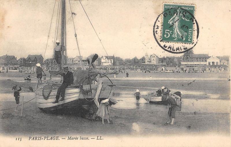 Carte postale ancienne Paris Plage - Maree Basse