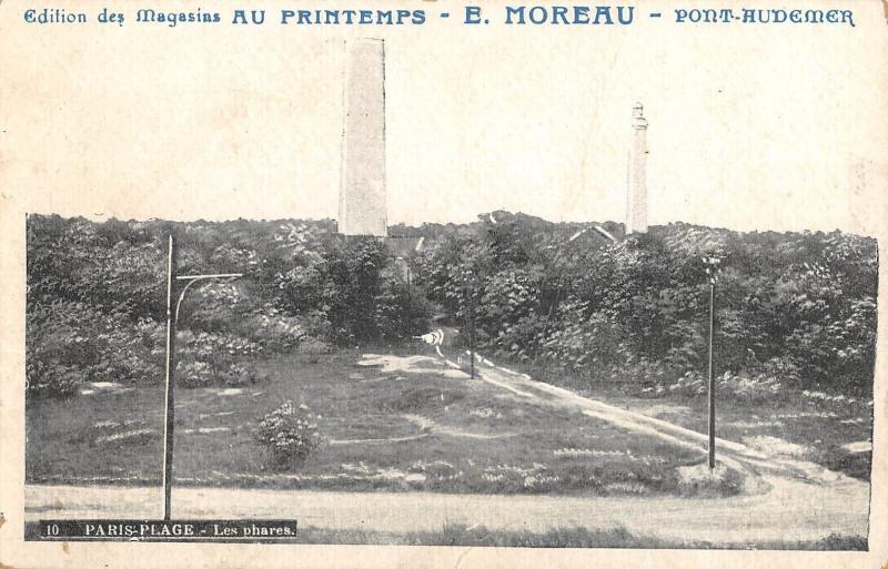 Carte postale ancienne Paris Plage - Les Phares