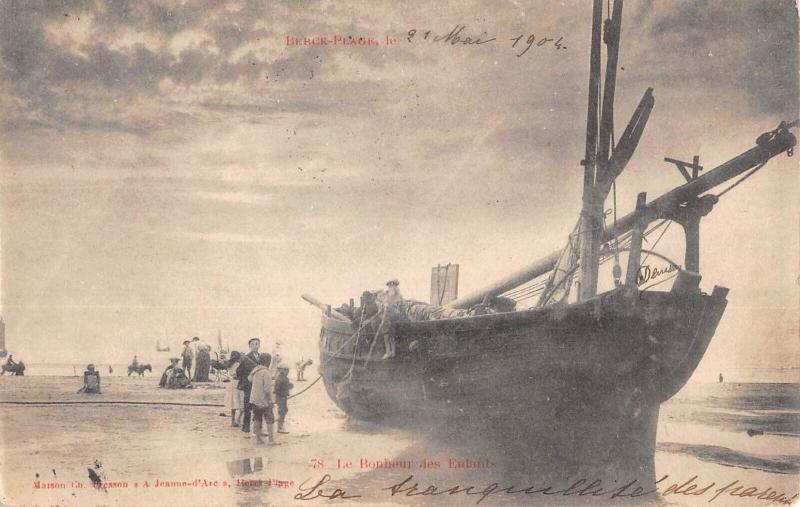Carte postale ancienne Berck Plage - Le Bonheur Des Enfants à Berck