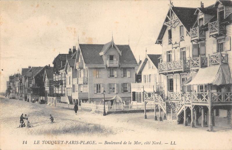 Carte postale ancienne Le Touquet Paris Plage - Boulevard De La Mer - Cote Nord au Touquet-Paris-Plage