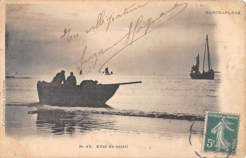 Carte postale ancienne Berck Plage - Effet De Soleil à Berck