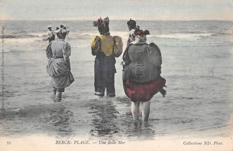 Carte postale ancienne Berck Plage - Une Belle Mer à Berck