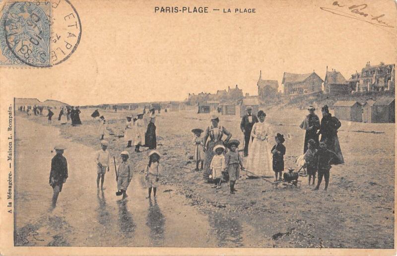 Carte postale ancienne Paris Plage - La Plage