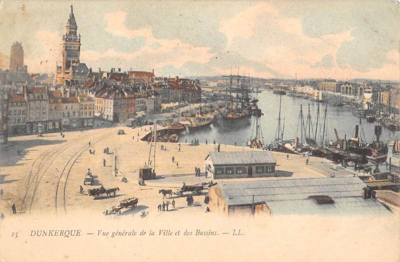 Carte postale ancienne Dunkerque - Vue Generale De La Ville Et Des Bassins à Dunkerque