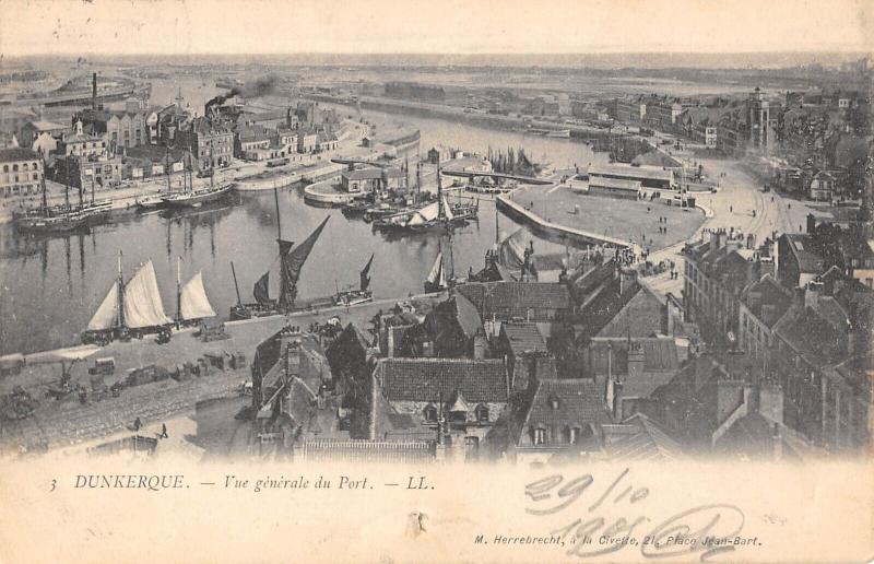 Carte postale ancienne Dunkerque - Vue Generale Du Port à Dunkerque