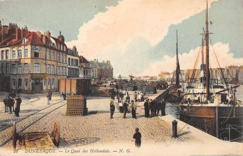 Carte postale ancienne Dunkerque - Le Quai Des Hollandais à Dunkerque