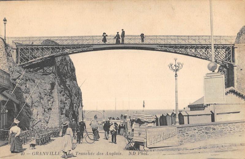Carte postale ancienne Granville - Tranchee Des Anglais à Granville