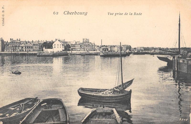 Carte postale ancienne Cherbourg - Vue Prise De La Rade