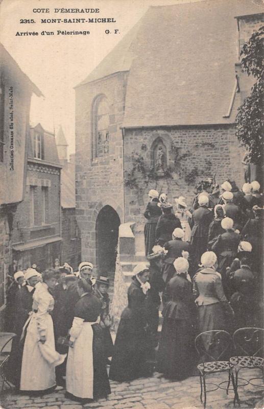 Carte postale ancienne Mont Saint Michel - Arrivee D'Un Pelerinage