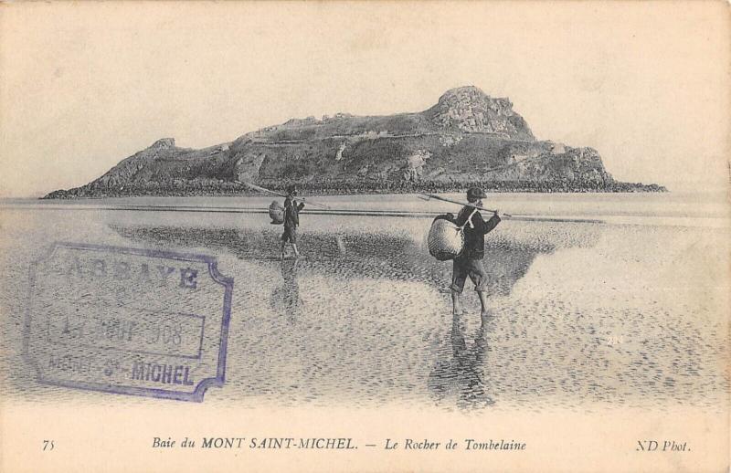 Carte postale ancienne Baie Du Mont Saint Michel - Le Rocher De Tombelaine